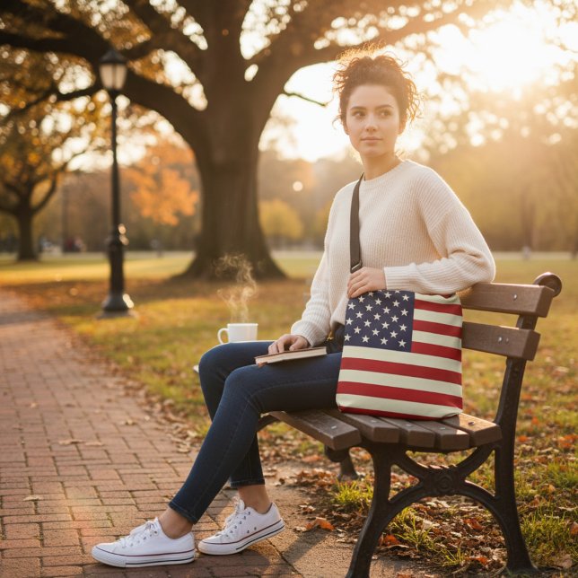 Sac Ajustable Étoiles et bandes gras (Stars and Stripes Bold Crossbody Bag)