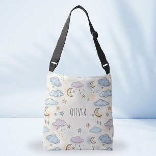 Sac Ajustable Étoiles rêveuses, lunes et nuages duveteux