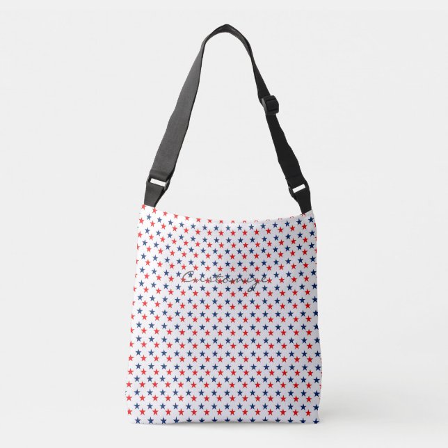 Sac Ajustable étoiles rouges, blanches et bleues patriotiques (Devant)