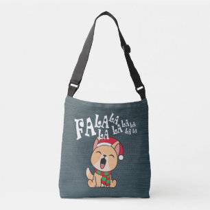 Sac Ajustable Fa La La La Christmas Chien chantant Crossbody Bag