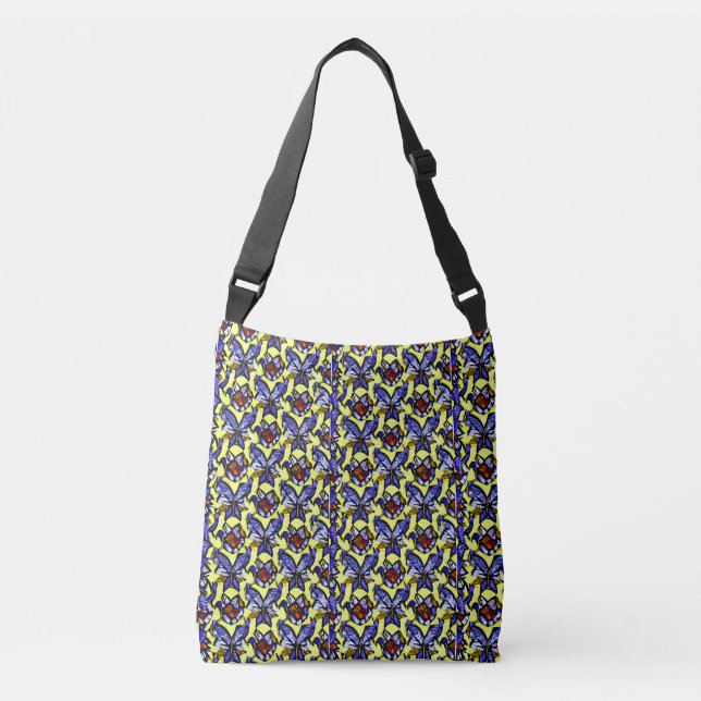 Sac Ajustable Fabricant Africain Jaune Bleu Bleu Whimsical Desig (Devant)