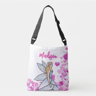 Sac Ajustable Fairy Princess Pink Hearts Illustration de mode