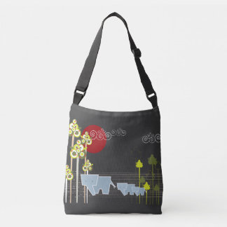 Sac Ajustable Famille D'Éléphants Whimsical Dans La Forêt Et Le