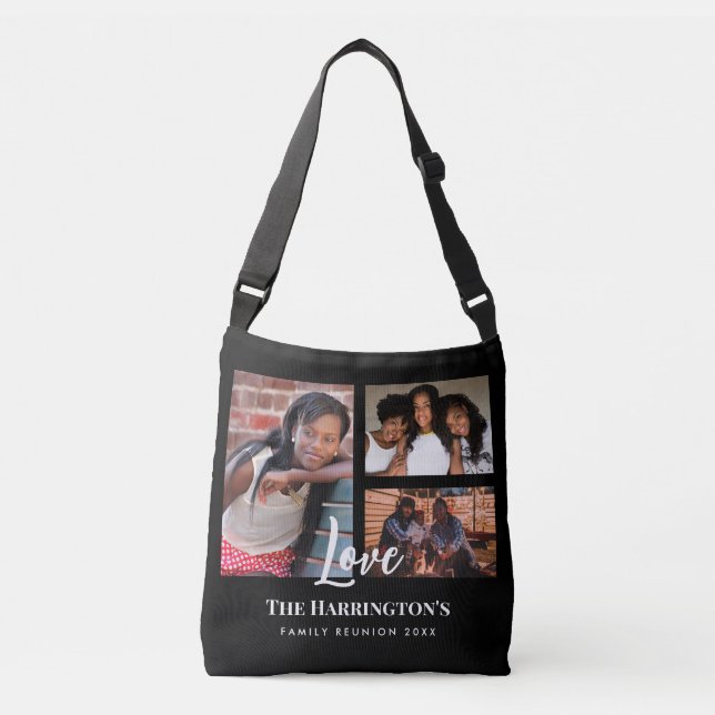 Sac Ajustable Famille Réunion 3 Section Photo Collage Black Fram (Devant)
