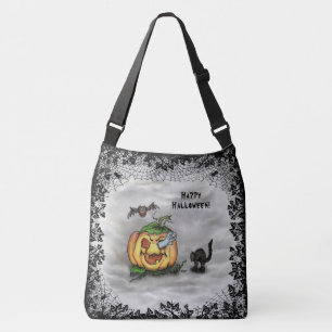 Sac Ajustable Fantôme, Chat, Chat et Citrouille, Bonne Halloween