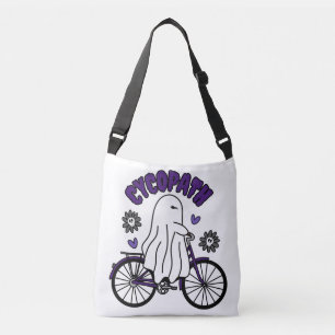 Sac Ajustable Fantôme d'Halloween Cycopath sur un vélo violet