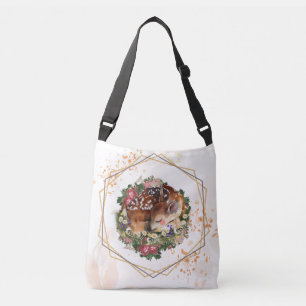 Sac Ajustable Faon mignon dans une couronne florale