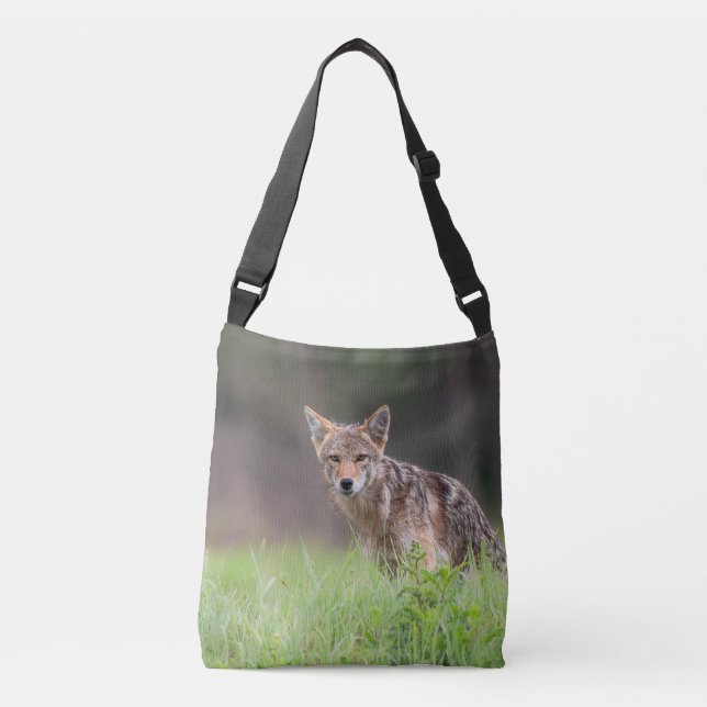 Sac Ajustable Faune de coyote avec forêt douce (Devant)