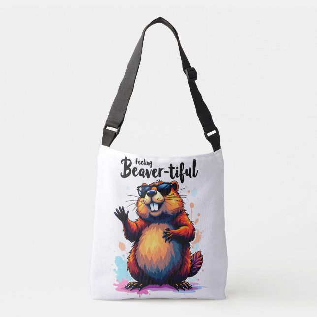 Sac Ajustable Feeling Beaver-tiful - Funny Beaver Graphic (Devant)