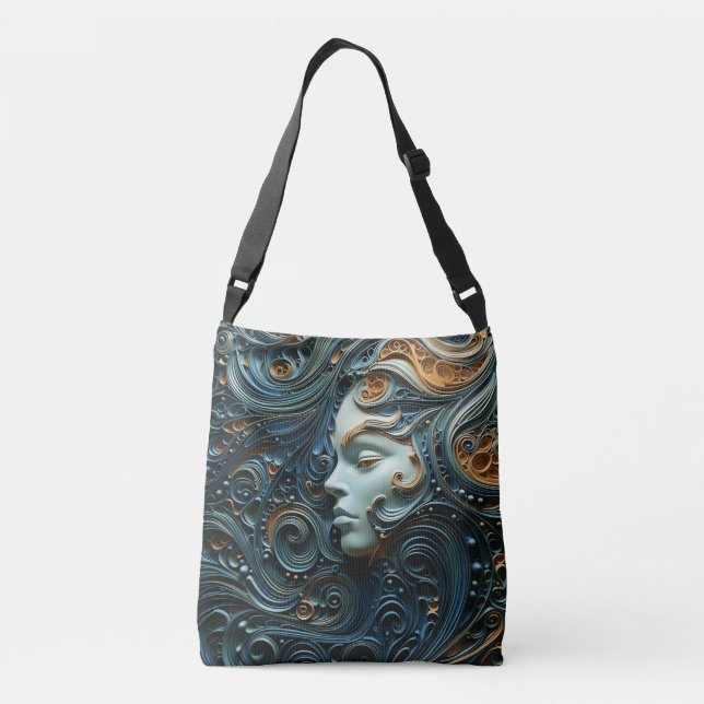 Sac Ajustable Femme au Clair de Lune en Art 3D (Dos)
