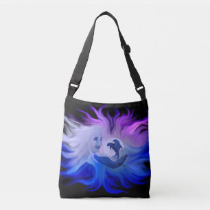 Sac Ajustable Femme aux dauphins au clair de lune