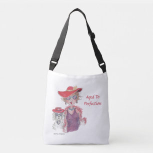 Sac Ajustable Femme Casquette rouge âgée et caniche