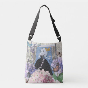 Sac Ajustable Femme élégante bleue Robe florale Chic