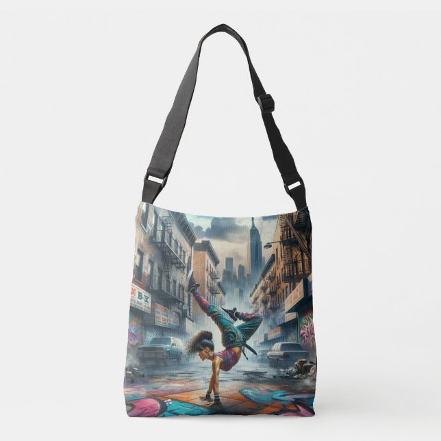 Sac Ajustable Femmes en action de Breakdancer Silhouette de New  (Devant)