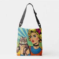 Femmes et chat dans l'art pop cartoon