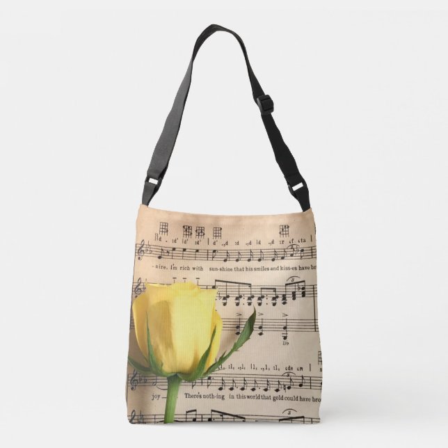 Sac Ajustable Feuille de musique rose jaune (Dos)