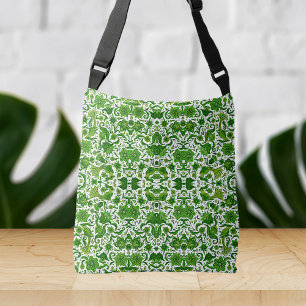 SAC AJUSTABLE FEUILLE VERT VINTAGE TROPICAL ART IMPRIMER