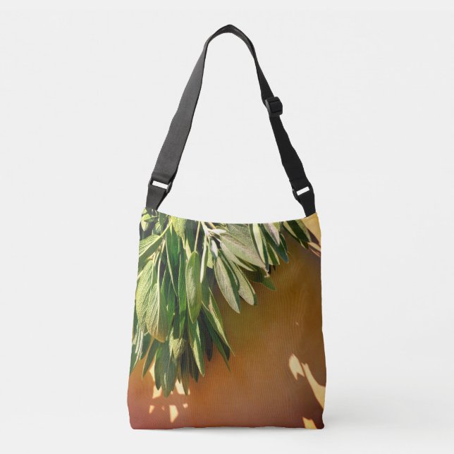 Sac Ajustable Feuilles botaniques vertes élégantes Herbes fraîch (Devant)