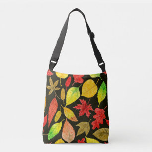 Sac Ajustable Feuilles d'automne aquarelle foncée