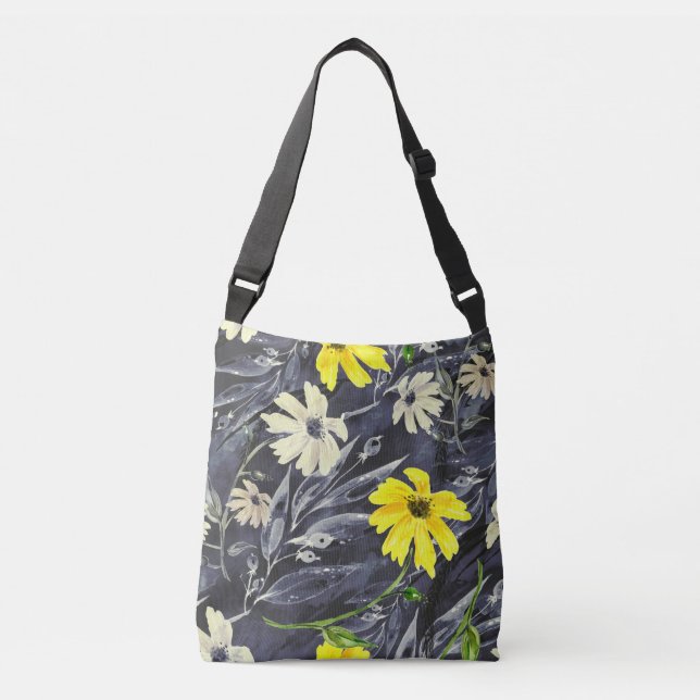 Sac Ajustable Feuilles d'automne, baies : motif d'aquarelle. (Devant)