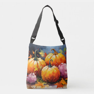 Sac Ajustable Feuilles d'automne rustiques Citrouilles colorées