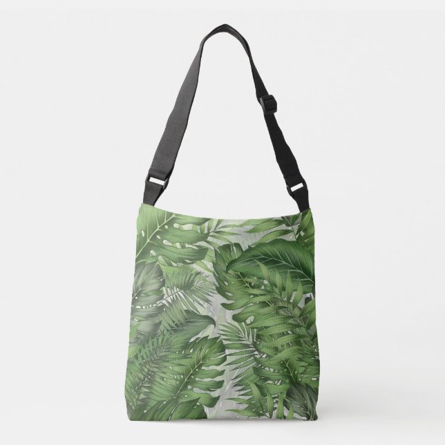 Sac Ajustable Feuilles de jungle tropicale : arrière - plans flo (Devant)