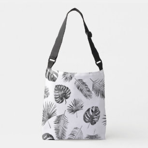 Sac Ajustable Feuilles de palmier noir : vintage sans soudure.