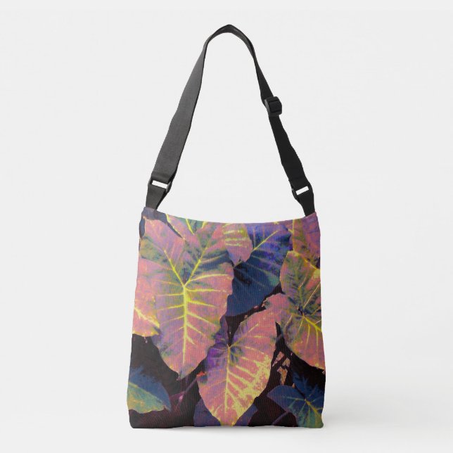 Sac Ajustable Feuilles d'éléphants dans les pastels tropicaux (Devant)