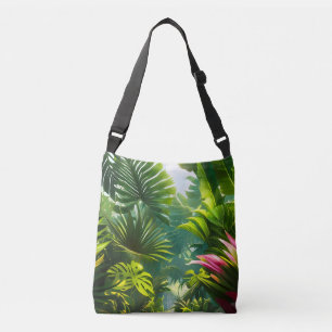 Sac Ajustable Feuilles tropicaux colorés et fleurs d'Hibiscus  