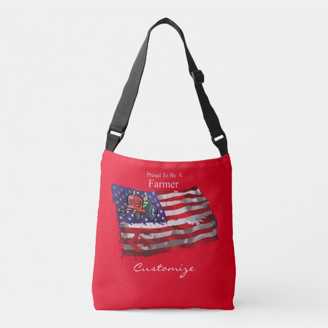 Sac Ajustable Fier paysan patriotique drapeau Thunder_Cove (Devant)