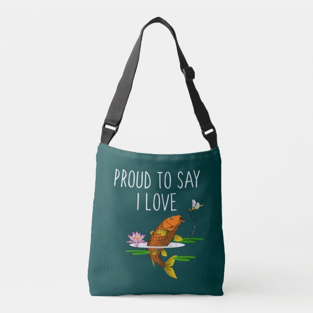 Sac Ajustable Fière de dire que j'aime les Koi ! (Devant)