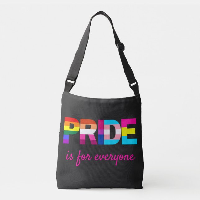 Sac Ajustable Fierté LGBTQ Couleurs arc-en-ciel Typographie (Devant)