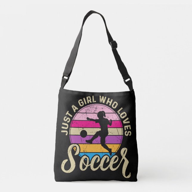 Sac Ajustable Fille Aime Football Coucher de soleil coloré (Dos)