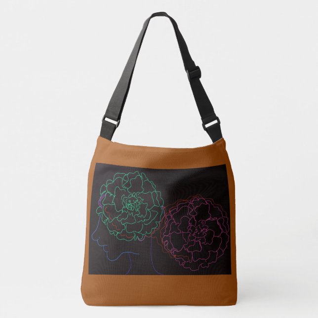 Sac Ajustable Fille avec des afro-puffs de souci (Devant)