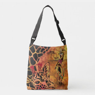 Sac Ajustable Fille et Girafe Africaine - Amis - Peinture -