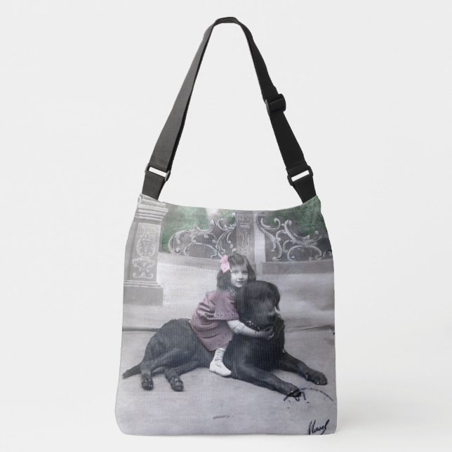 Sac Ajustable Fille et son chien (Devant)