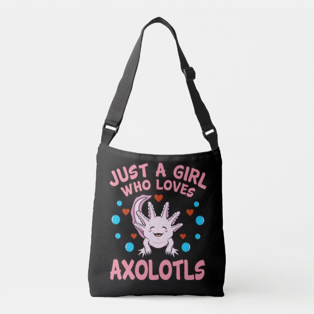 Sac Ajustable Fille qui aime Axolotls Kawaii Animal Axolotl Love (Devant)