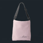 Sac Ajustable Fille rose rousse Vierge Script Monogramme Nom Mod<br><div class="desc">Blush Dusty Pink anniversaire,  baby shower ou cadeau de fête de bachelorette pour quelqu'un qui aime le luxe glamour et les styles chic.</div>