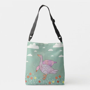 Sac Ajustable Filles d'oies Duo d'oies fantaisistes d'art folk