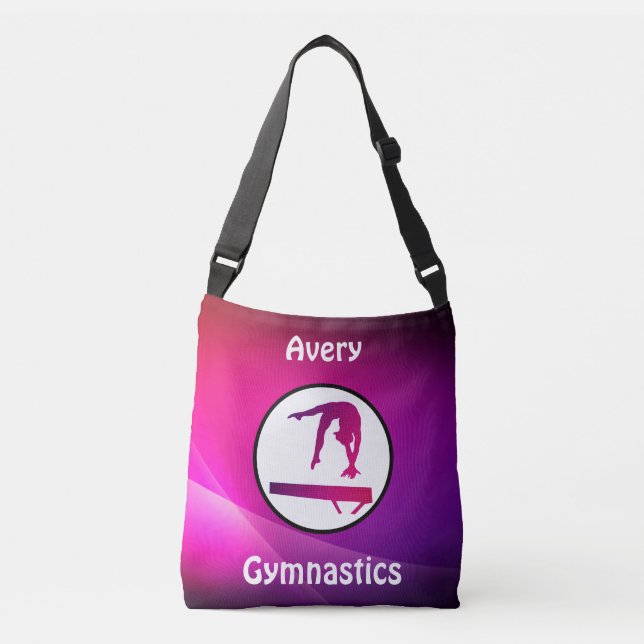 Sac Ajustable Filles Gymnastique Pink & Purple Balance Poutre (Devant)