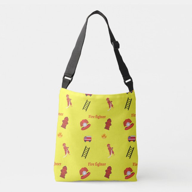 Sac Ajustable Fire fighter job pattern on yellow (Devant)