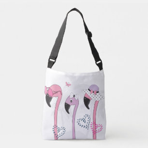 Sac Ajustable Flamant rose d'été : Illustration Vintage de plage