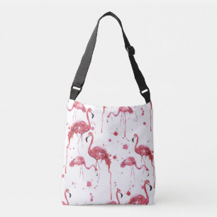 Sac Ajustable Flamant rose motif aquarelle, design dynamique.