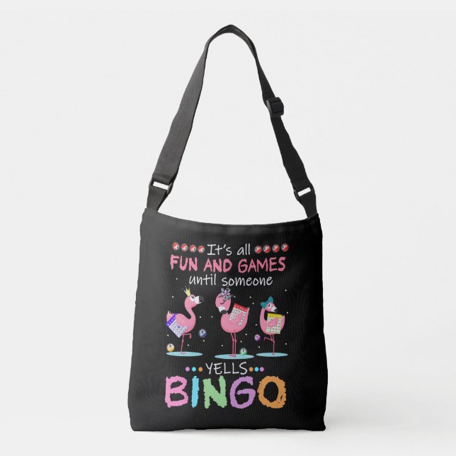 Sac Ajustable Flamant rose rose Bingo Funny Cadeau Art (Devant)