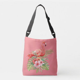 Sac Ajustable Flamant rose tropical rose floral