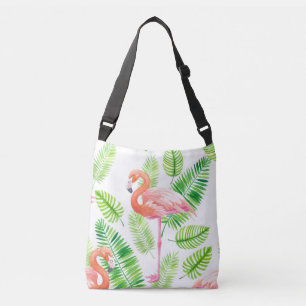 Sac Ajustable Flamants roses et feuilles tropicaux