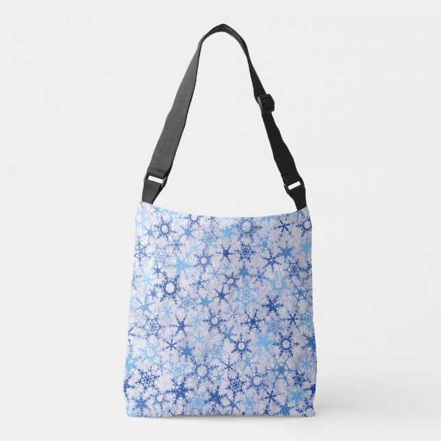 Sac Ajustable Flammes de neige bleues gelées (Devant)