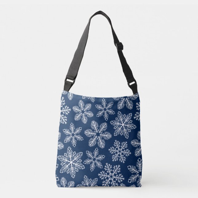 Sac Ajustable Flammes de neige sur bleu foncé (Devant)