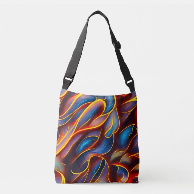Sac Ajustable Flammes rouges bleues Abstraites (Devant)