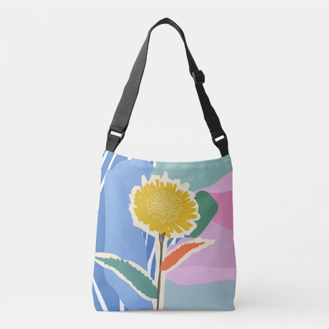 Sac Ajustable Fleur abstraite Dandelion Blocs de couleur Moderne (Devant)